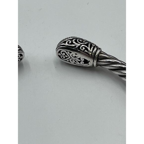 Sterling Silver Artisan 925 Mystic
Quartz Balinese Hinge Bangle Bracelet 20g - Picture 10 of 14